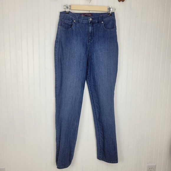 Gloria Vanderbilt Amanda Straight Jeans Size 4 - Picture 1 of 7